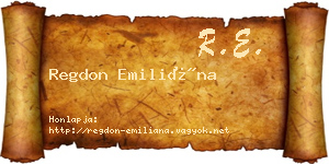 Regdon Emiliána névjegykártya